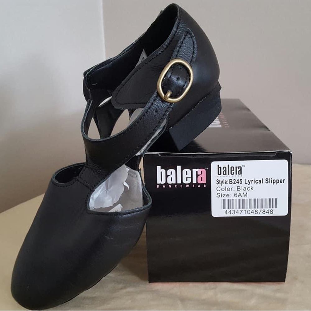 NEW Black Balera Style B245 Teaching Sandals/ Lyrical Slippers size 6 Adult